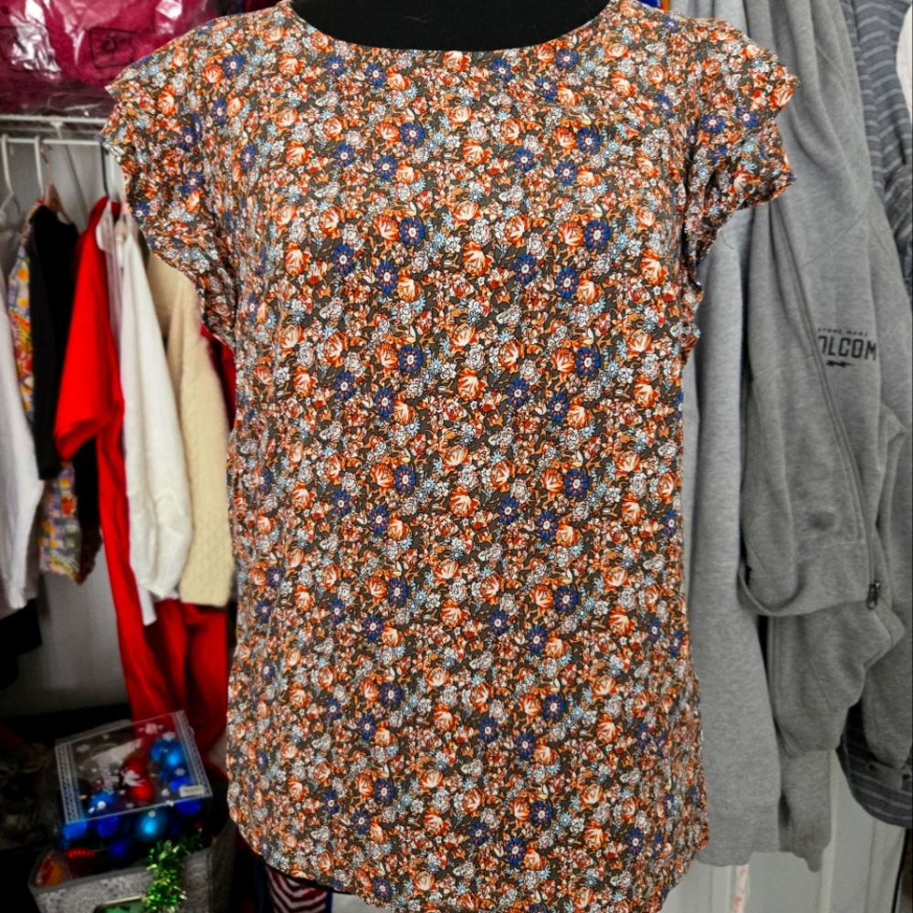 RACHEL Floral Ruffle Blouse